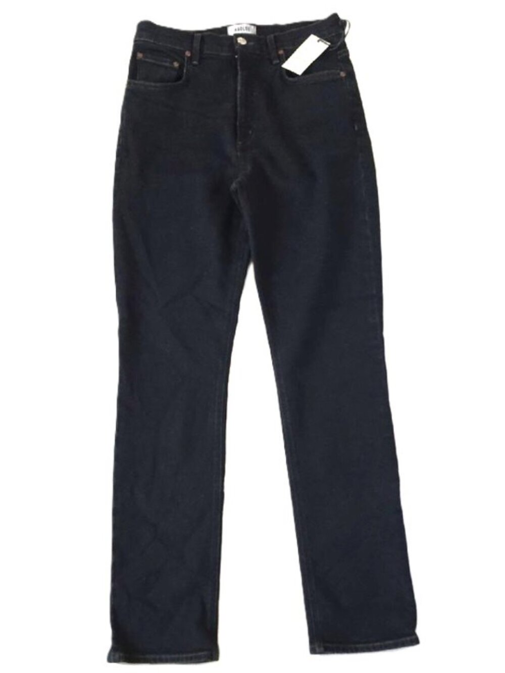 NWT $220 AGOLDE FREYA HIGH RISE SLIM JEANS IN BLACK SIZE W27 - Picture 3 of 11
